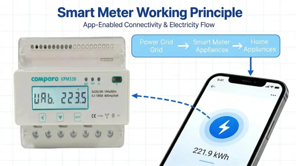Working Principle of Prepaid Electricity Meter KPM33B for Industrial Application