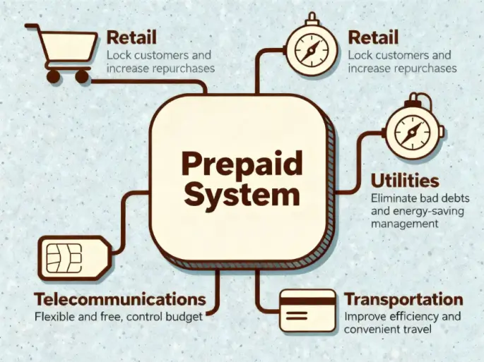 Ecosystem of prepaid systems across various industries