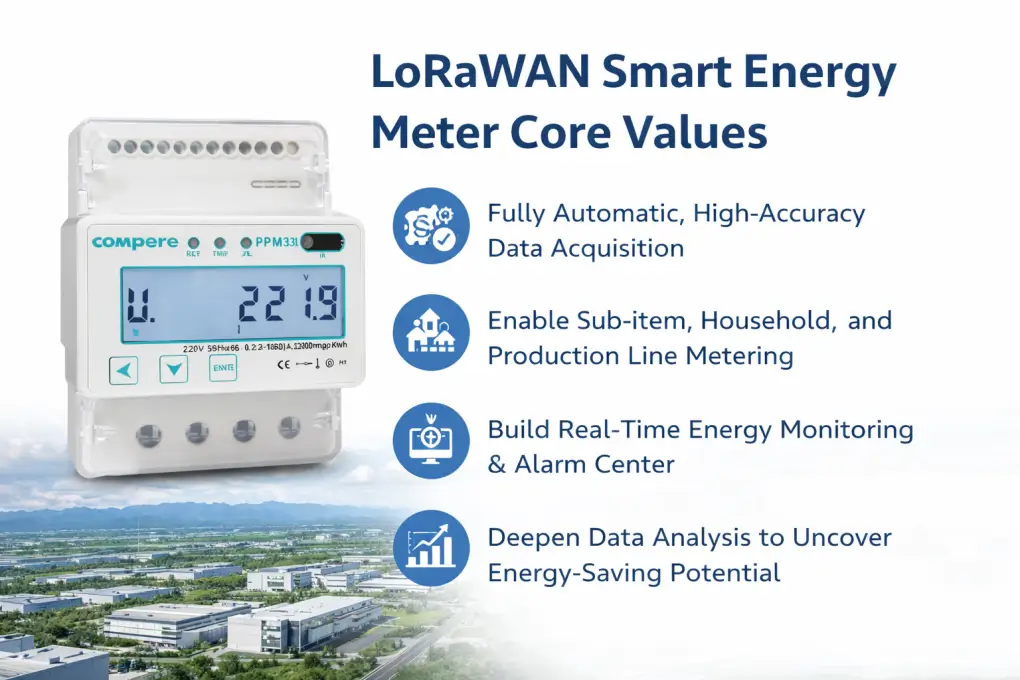 Core Application Value of LoRaWAN Smart Energy Meters in Industrial Parks