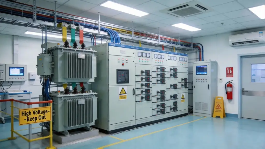 Hospital power distribution room pictures