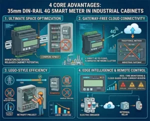 4 Benefits of 35mm Din Rail 4G Energy Meters In Industrial Cabinets