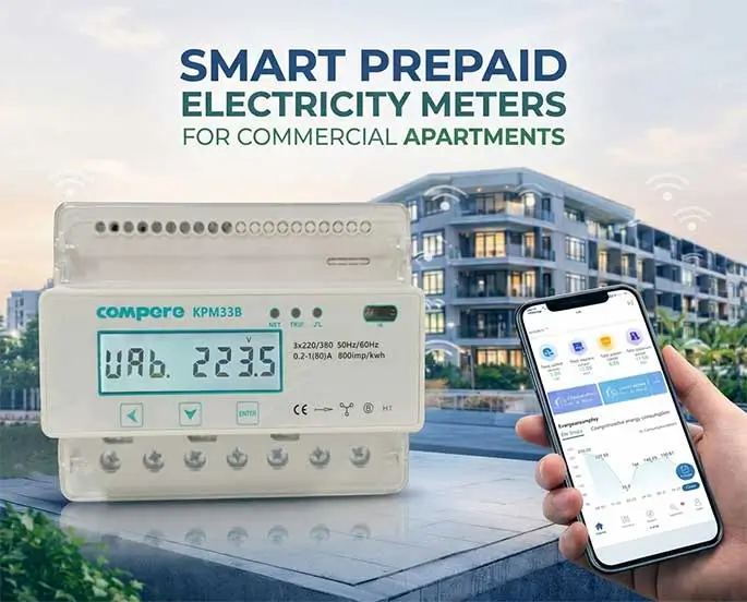 Smart Prepaid Electrcity Meter for Commercial & Apartments