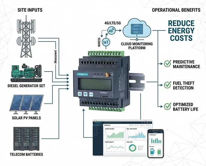 How Telecom Tower Operators Monitor Remote Backup Power and Cut Energy Costs