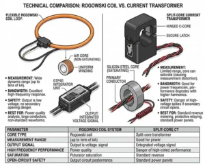 Rogowski Coil vs. Split-core Current Transformer: An Industrial Selection Guide